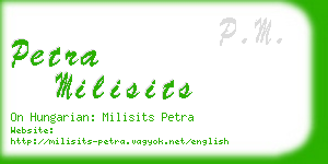 petra milisits business card